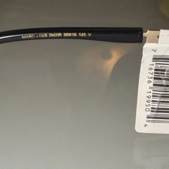 NWT Marc Jacobs Black and Gold Sunglasses. retail $205. - Picture 6 of 11